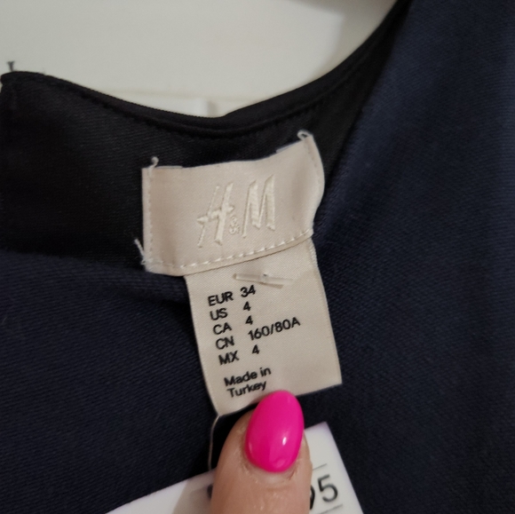 NWT H&M Black and Blue Dress - Picture 5 of 7